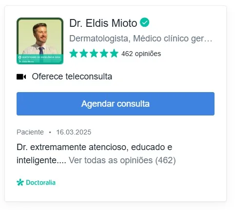 Dermatologist online que atende pela doctoralia