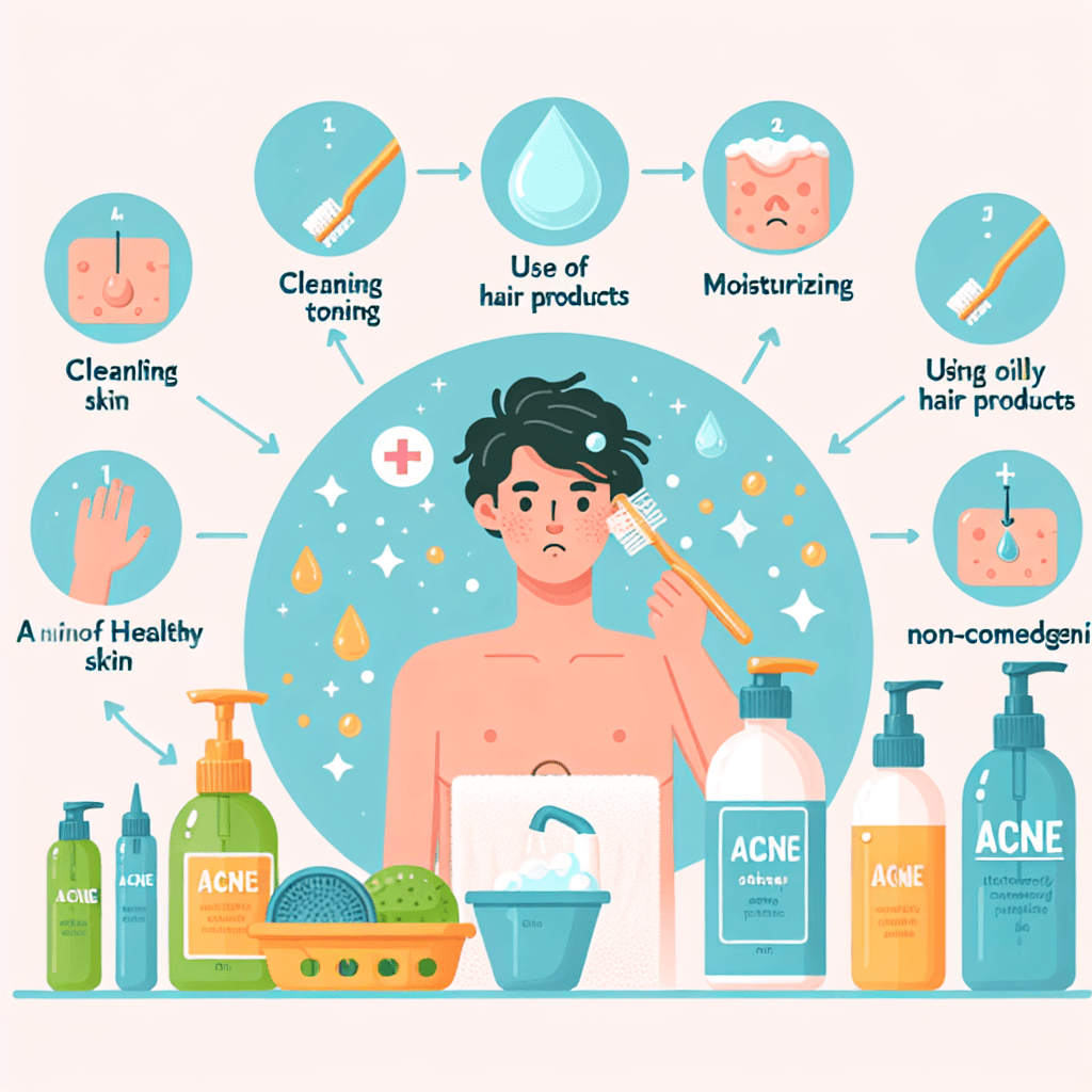acne e uso de produtos capilares oleosos